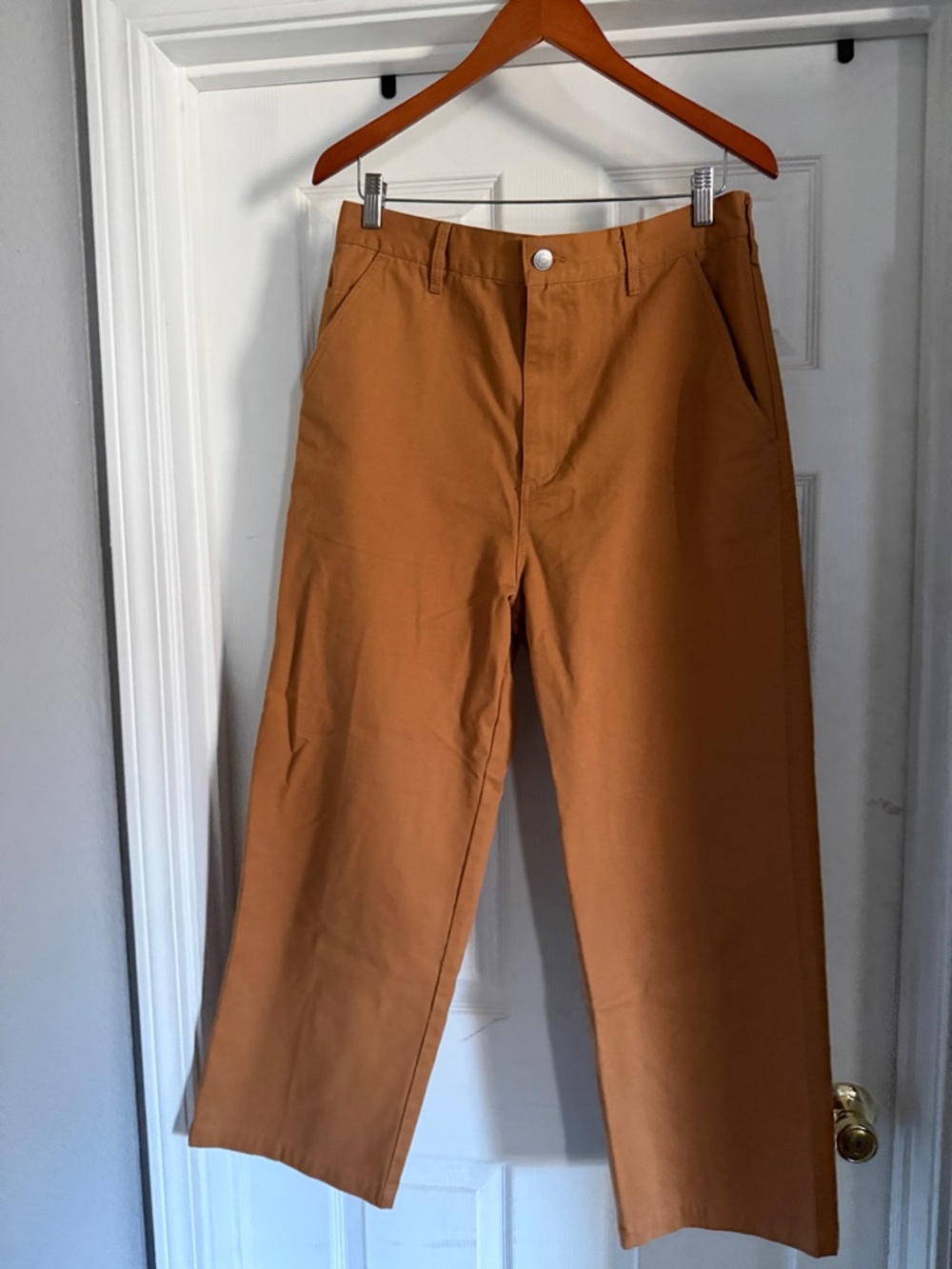 Obey womens Straight-Leg Chinos in Caramel